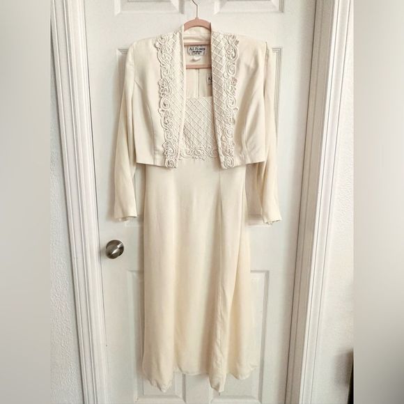 Vintage Dresses & Skirts - 1980’s AJ Flower New York two piece dress set